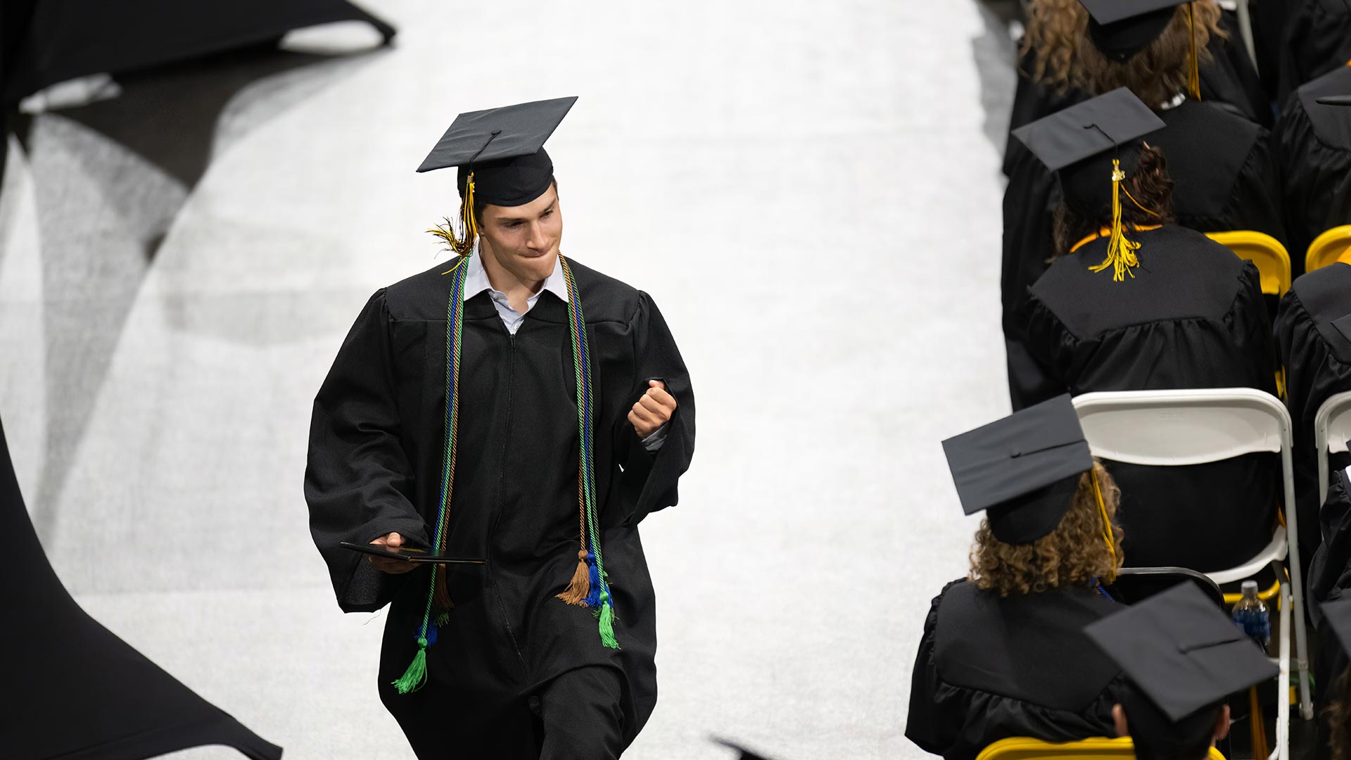 Commencement for the Colorado College Class of 2023 was held Sunday, May 28, 2023 in Ed Robson Arena on the CC campus. Photo by Mark Reis