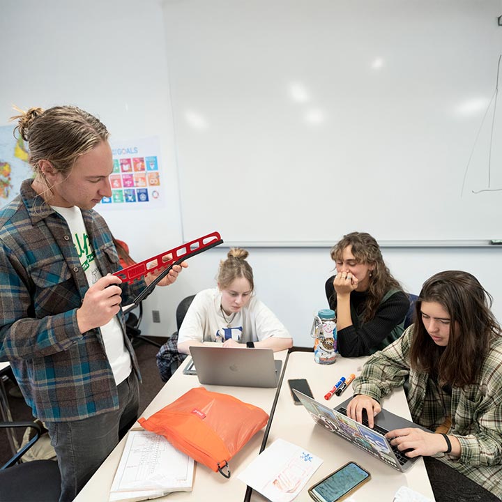 Student in classroom