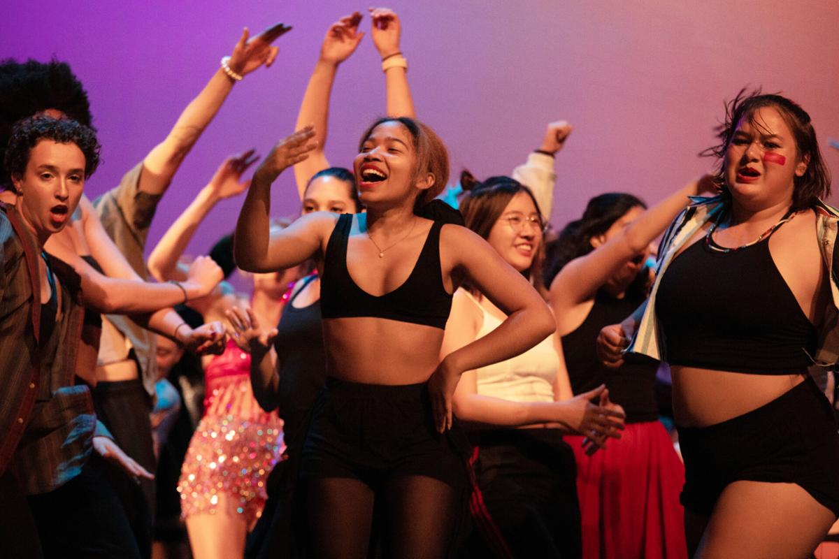 Students performing during Dance Workshop