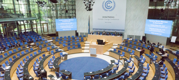 Photo of a United Nations conference on Climate Change