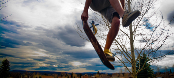 Photo of a skateboarder