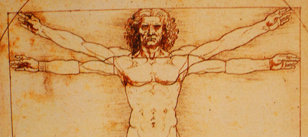 Detail from Da Vinci's Vitruvian Man