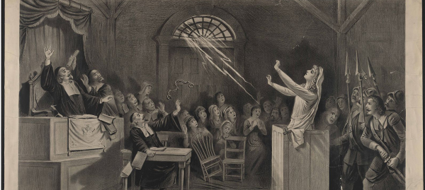 illustration of Salem witch trial