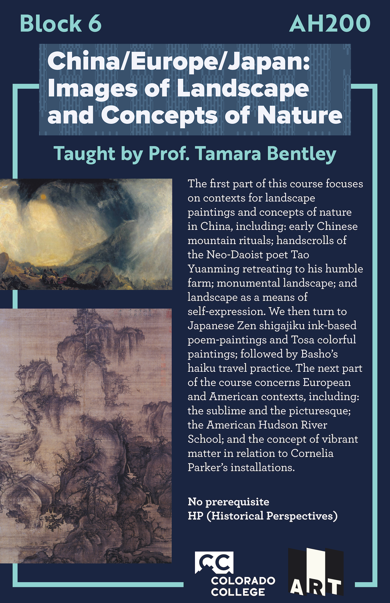 B6 art history landscapes poster