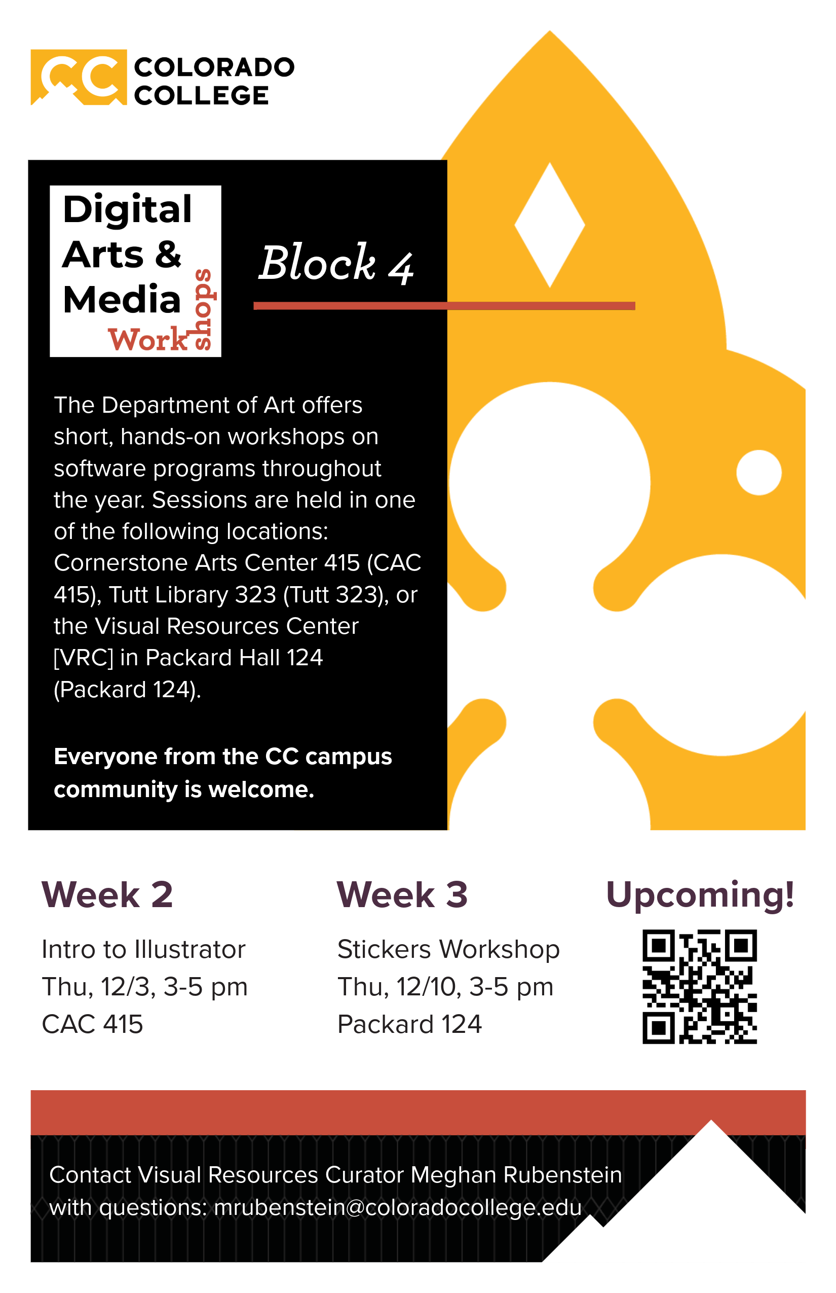 Block 4 Digital Arts and Media Workshops poster