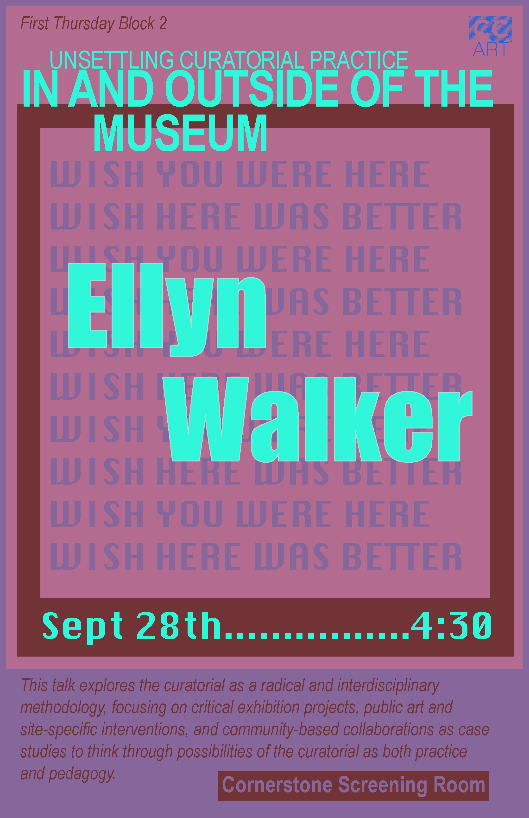 Poster for Walker talk