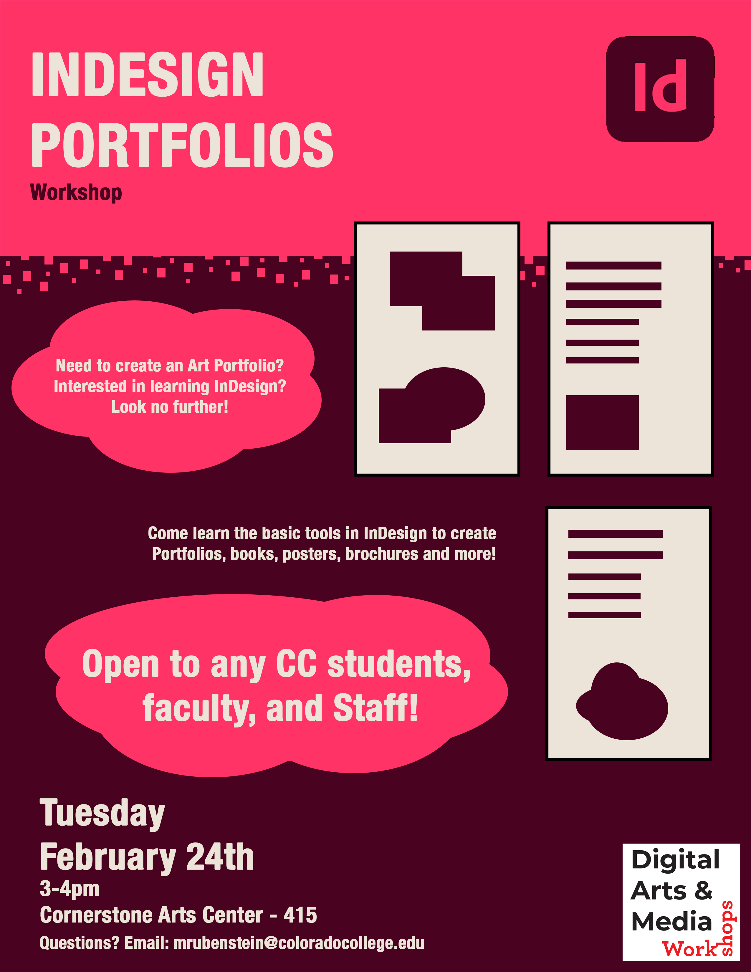 InDesign Portfolios Poster Feb 24