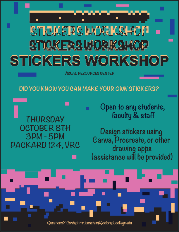 Third Thursday Stickers Workshop, Oct 8 3-5 pm