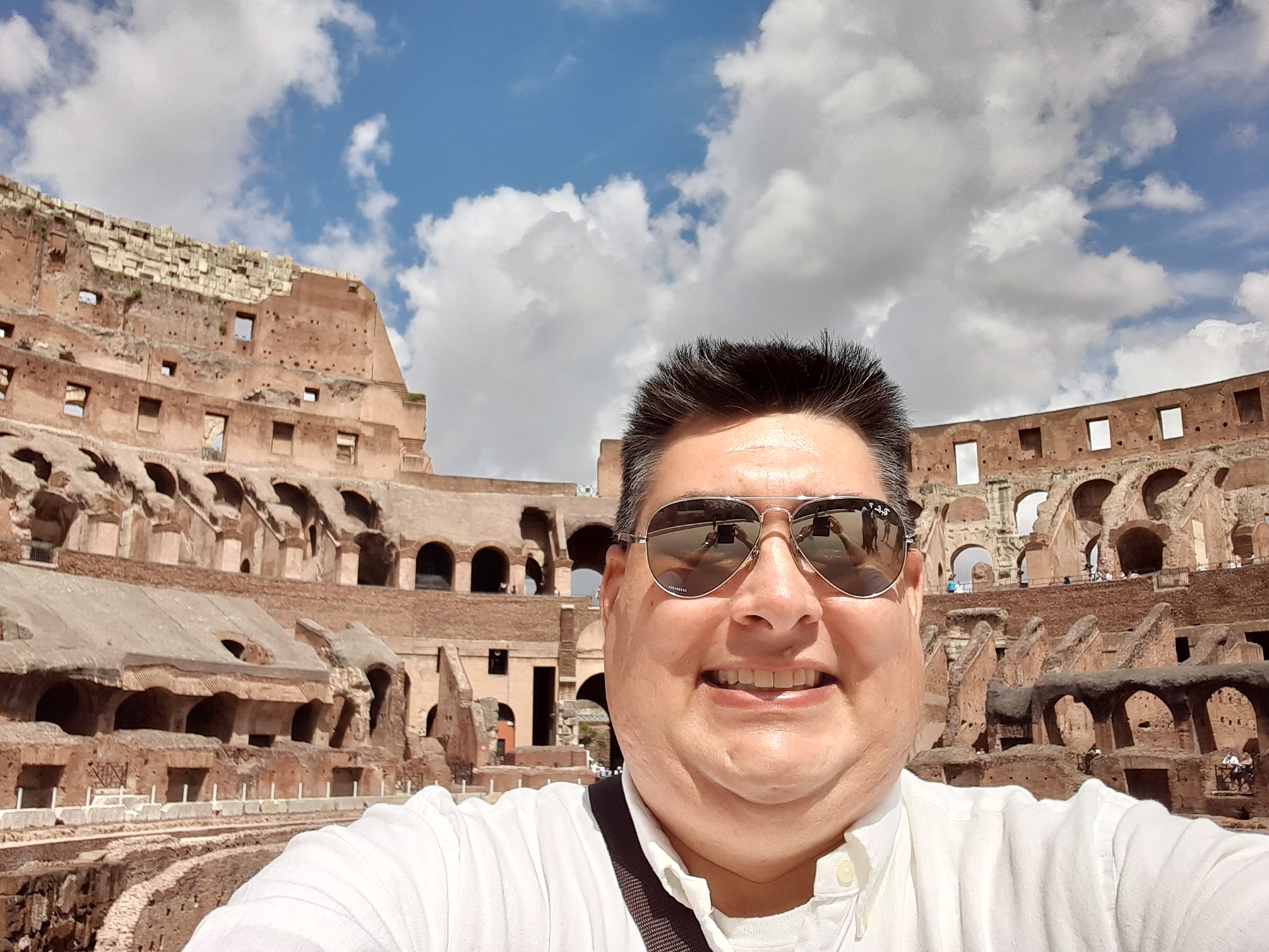 Professor Thakur enjoys the rare opportunity to explore Rome without throngs of tourists. Notice the lack of photo-bombers in the background! <span class="cc-gallery-credit">[Sanjaya Thakur]</span>