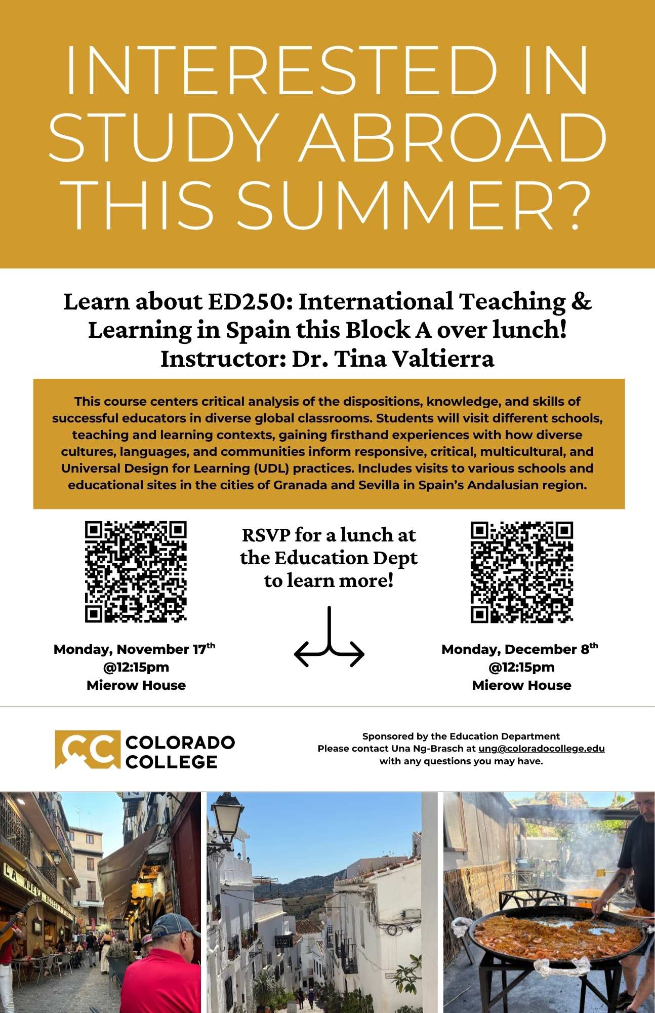 Summer Block A in Spain: ED250 International Teaching and Learning