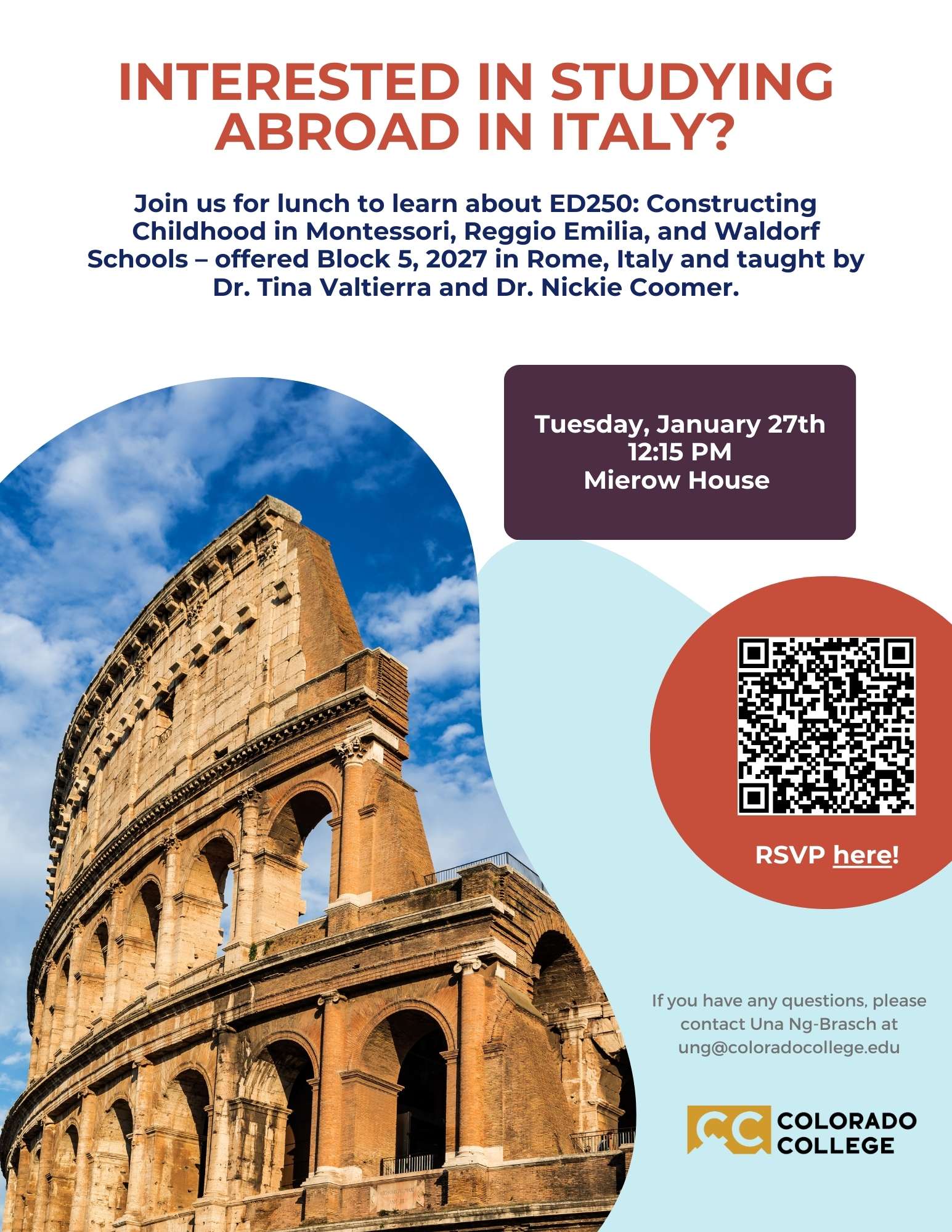 Lunch and Learn ED250 Constructing Childhood Block 5 2027 in Italy