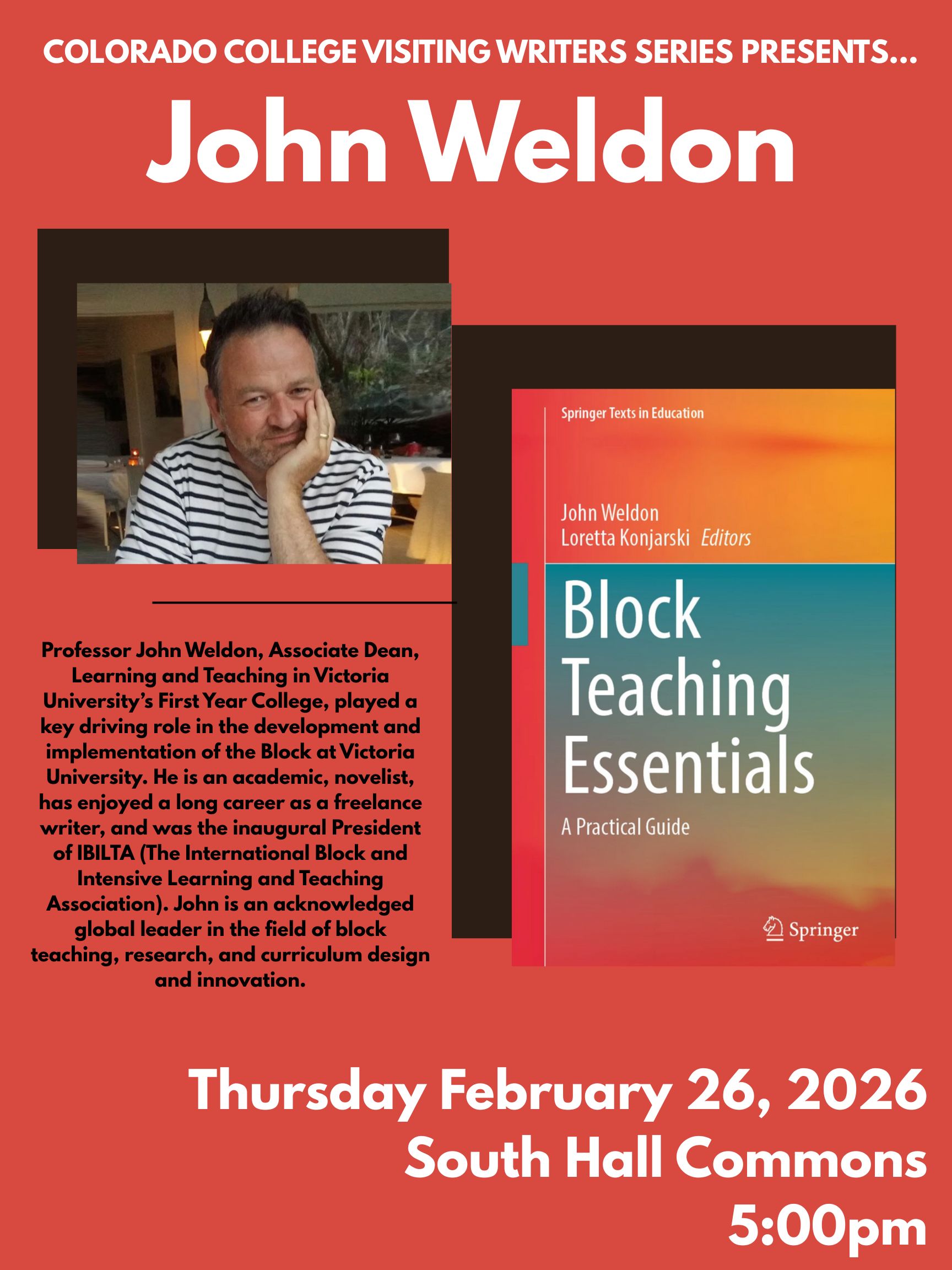 Weldon and a cover of his book