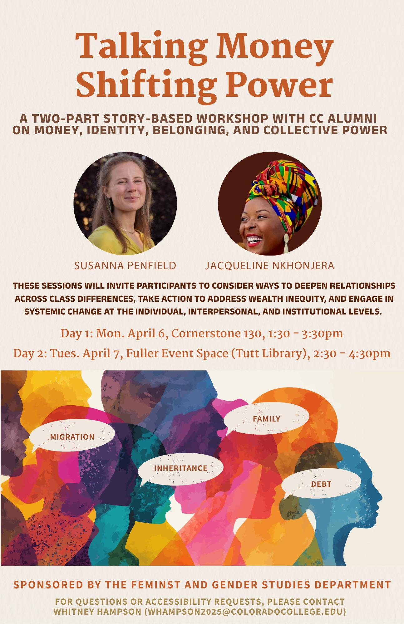 Talking Money Shifting Power workshop poster