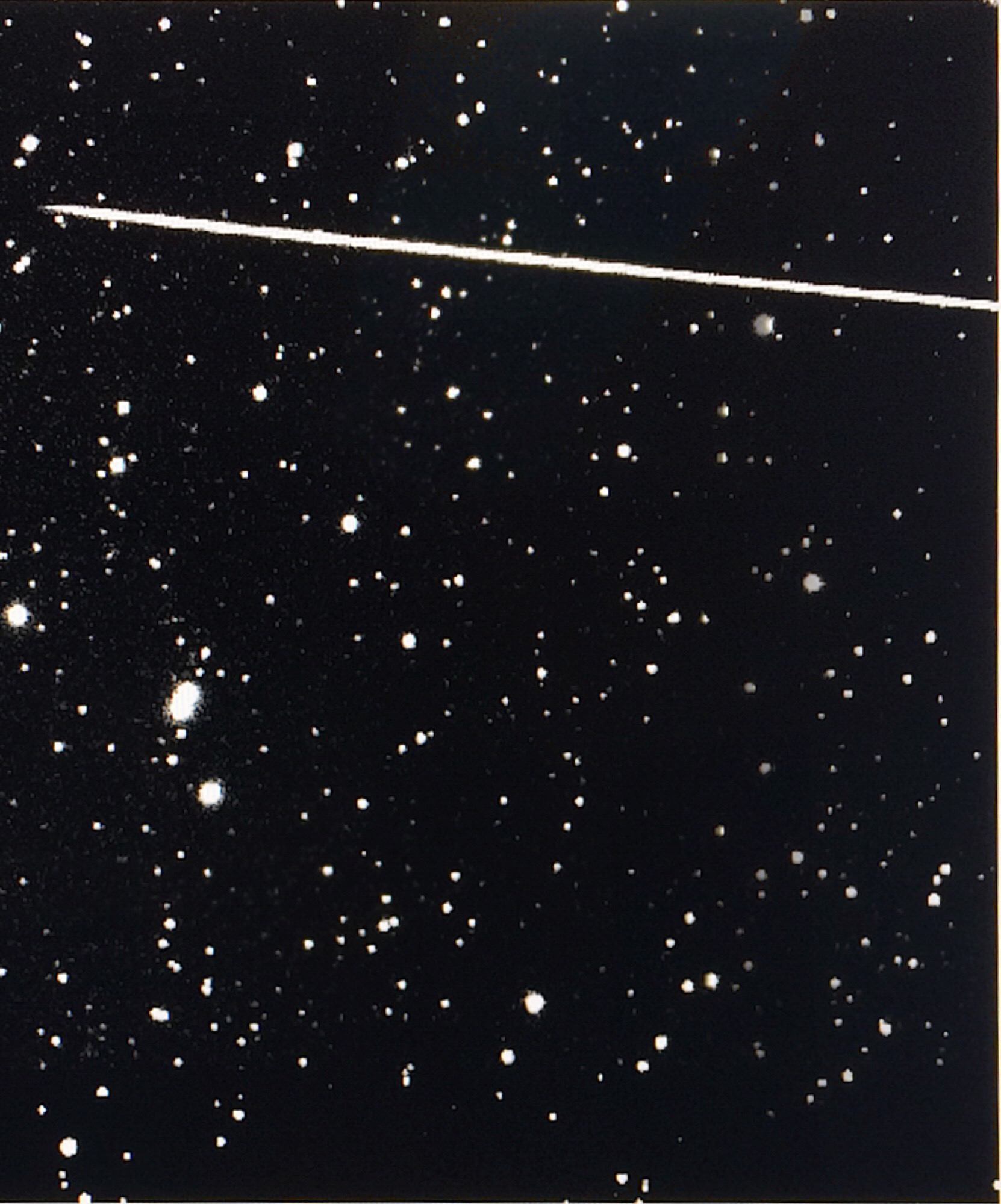 satellite passing through night sky
