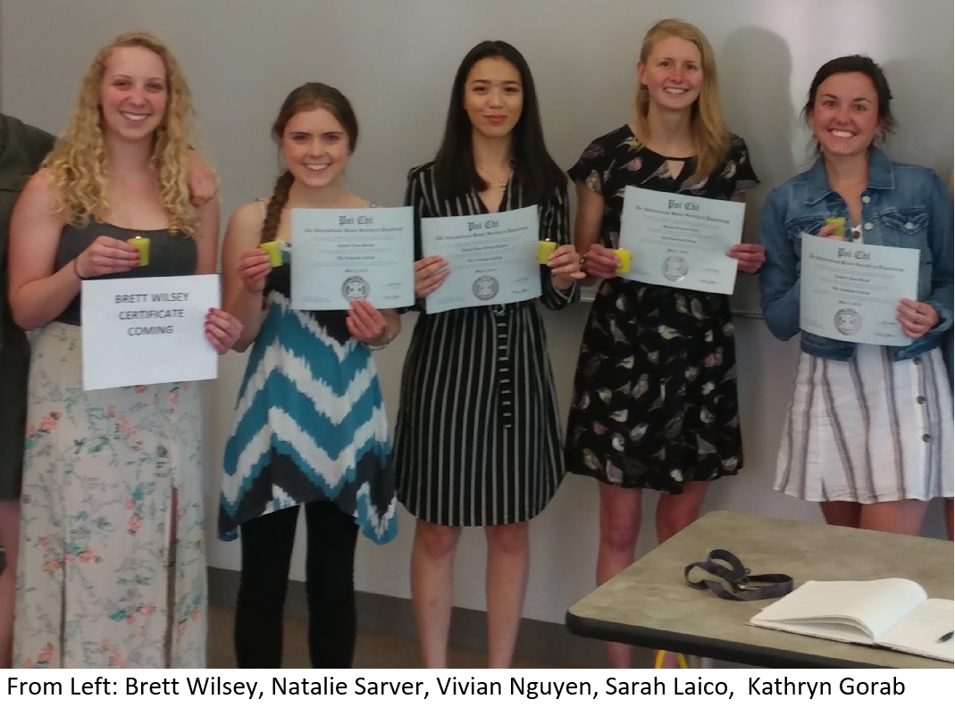 2019 Psi Chi Inductees