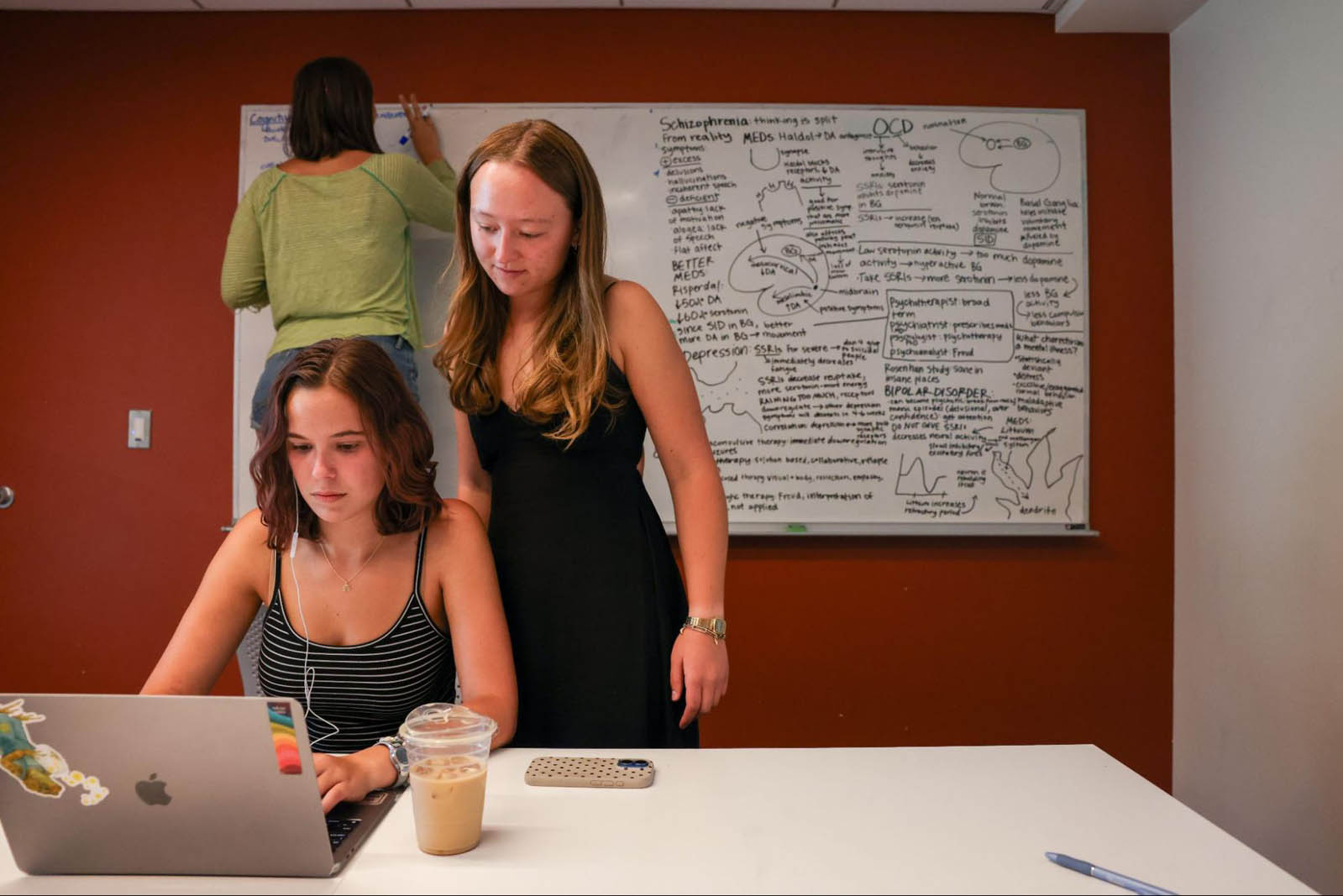 students studying