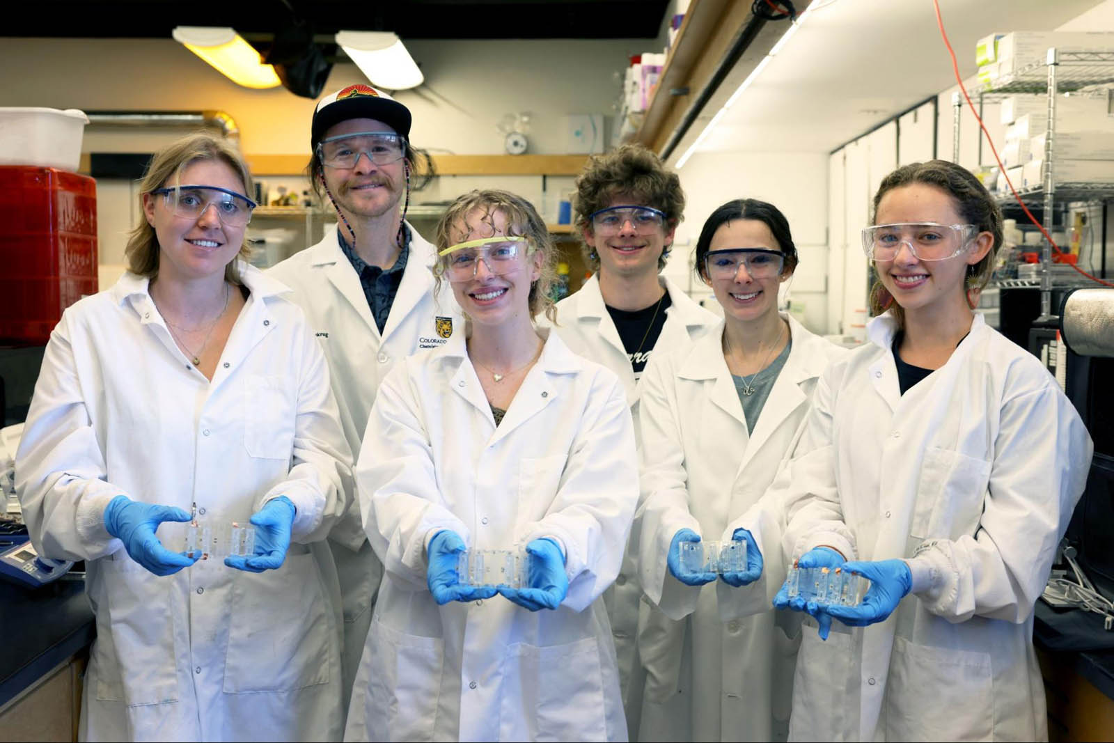 Students in lab class
