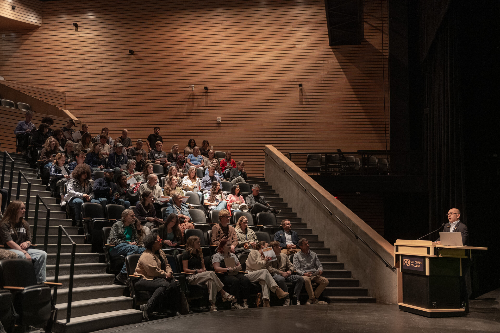 VP of Enrollment welcoming students to FOH