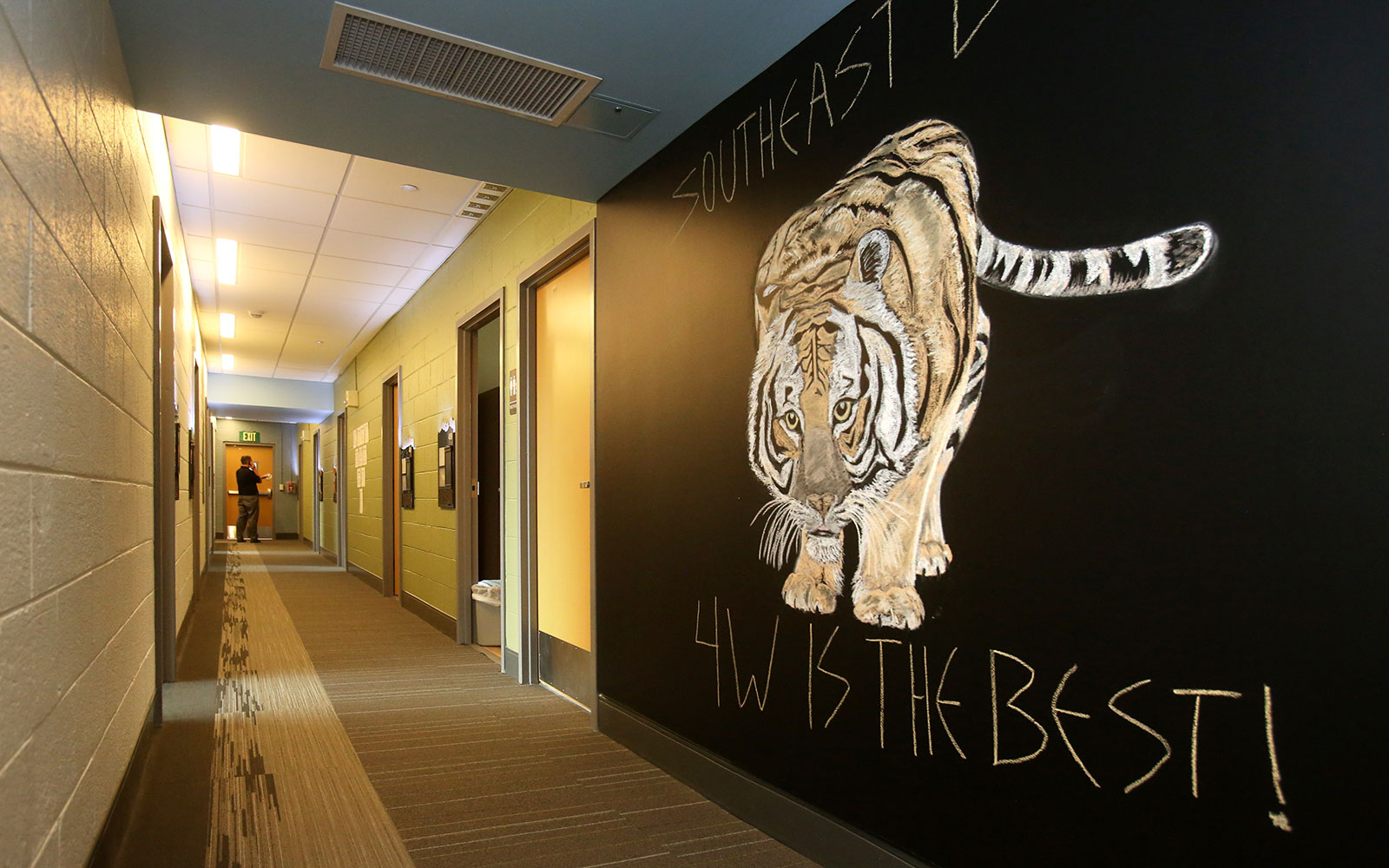 Residence hall hallway