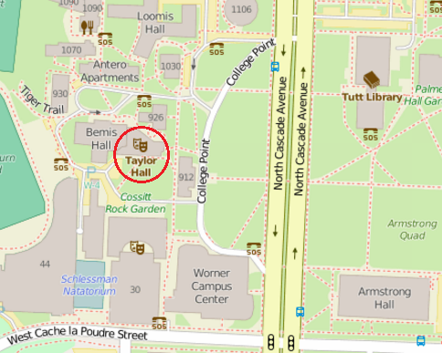 colorado college campus map Location Cheryl Schlessman Bennett Children S Center Colorado colorado college campus map