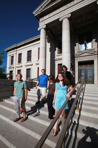students at City Hall