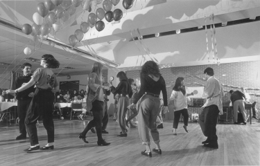 minority sponsored dance to heighten minority relations, fall 1990