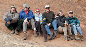 Horst Richardson, Robert Wigington '73, Emily Wigington '73, Jon Roberts '73, Elain Smith, Nancy Weber Wigington '74