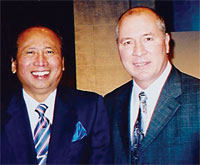 As chairman of the National Soccer Coaches Association of America Foundation, <strong>Jay Engeln 74</strong> (right) met in Washington, D.C., with Ambassador Soemadi D.M. Brotodiningrat from the Republic of Indonesia, as well as the ambassadors of Thailand and Sri Lanka, to discuss how athletics could help rebuild the lives of children affected by the tsunami and earthquakes of December 2004.