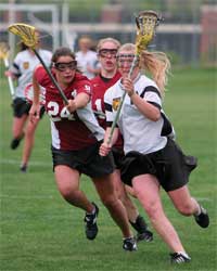 Midfielder <strong>Helen Sneath 06</strong> scored two goals as the Tigers ran past Union College, 17-12, in the first regional semifinal game of the NCAA Tournament ever played at CCs Stewart Field.