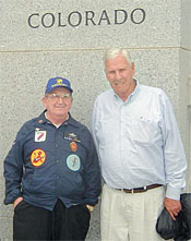 <strong>John Howland 43</strong> (left) and <strong>Sam Newton 43 </strong>attended a reunion of the 91st Bomb Group in Washington, D.C., early in October. During WWII, Sam and John flew tours of duty in B-17 bombers with the 91st Bomb Group out of Bassingbourn, England. One hundred thirty-five veterans attended the reunion and had a great time seeing the sights of Washington, including the new WWII Memorial.