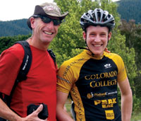 
“It’s a small CC world out there — 7,000 miles from home, yet never far from 80903.” This summarizes the recent experience of <strong>Doug Obletz ’77</strong>, left. By coincidence, while traveling in New Zealand with his family, Doug happened upon a four-day bike race hosted by the small South Island town of Nelson. There he met race competitor and Nelson-area native <strong>Conrad Colman ’06</strong>. “He seemed like a typical, smart, athletic, industrious, outgoing CC type,” Doug says. “It was really fun to run into him halfway around the world.”
		