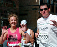 
<strong>Bryan Saunders ’88 </strong>and <strong>Mary Fran Paull ’89 </strong>completed the Chicago Marathon in October 2005. They ran to raise money for Boys Hope Girls Hope of Colorado, where Mary Fran is <br />
development director.
		