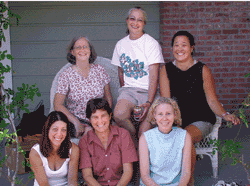 Long-time friends from the class of 79 meet every two years to renew the bond they formed as students. Sebastopol, Calif., was the location for their September reunion. Front row, from left, <strong>Julie Edelstein-Best</strong>, <strong>Nancy Levit</strong>, <strong>Susan Sonnek Strater</strong>; back row, <strong>Kathy Loeb</strong>, <strong>Debby Parks Palmisano</strong>, and <strong>Mimi Hsu Rumpp</strong>.