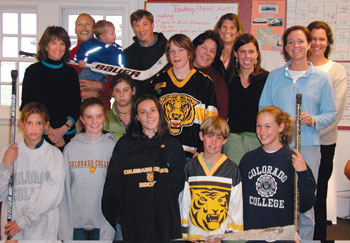 This large CC family enjoys the common connection they have at Stanley British Primary School in Denver. Back row, from left, <strong>Cathy Pfeiffer Emery 82, Jon Gottesfeld 92</strong> with son Ely, <strong>Ted McLean 90</strong>, J.J. Westcott, <strong>Jamie English Westcott 82, Molly Brown Hamilton 81, Molly Higginbottom 01, Emma Gardner Griffith 88</strong>, and <strong>Joanna Hambidge 86</strong>. Front row, from left, Kate Hamilton, Elle Emery, Annie Hamilton, Claire Westcott, Griff Griffith, and Gracie Griffith. Not pictured, but also found at Stanley: <strong>Diana Poole 79</strong> and her children Zach, Sam, and Sarah; J.P. Griffith; <strong>Maria Barsallo 07; and David White 08</strong>.