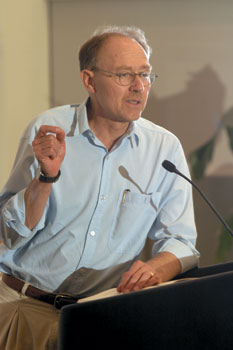 Poet Mark Irwin spoke at the first event of the 2004-05 Visiting Writers Series at CC.