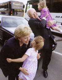 Lynne and Dick Cheney with granddaughters Elizabeth and Kate Perry