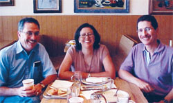 <strong>Yvonne Vigil 78</strong>, <strong>Don Torres 80</strong>, and <strong>Dan Ortega 79</strong> shared a hearty meal and many CC memories in April while dining together in Albuquerque, N.M. Don works for the state of New Mexico at the Infectious Disease Bureau in Santa Fe and Dan is a research professor of law at the University of New Mexicos School of Law. Yvonne was in town for a business trip. She returned to Albuquerque in June with her daughter, Lexie, to visit the UNM campus, where they were joined by Dan and <strong>Carlos Ortega 77</strong> for breakfast and a campus tour. 