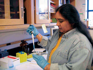 Assistant Professor Neena Grover constructed a biochemistry class around community-based learning principles, asking her students to augment their studies of nucleic acid replication and drug intervention with workshops they co-produce with people who have AIDS. Because students have to present their work to the community, they take the material much more seriously the first time around. Its a far more powerful motivator than exams, says Grover. 