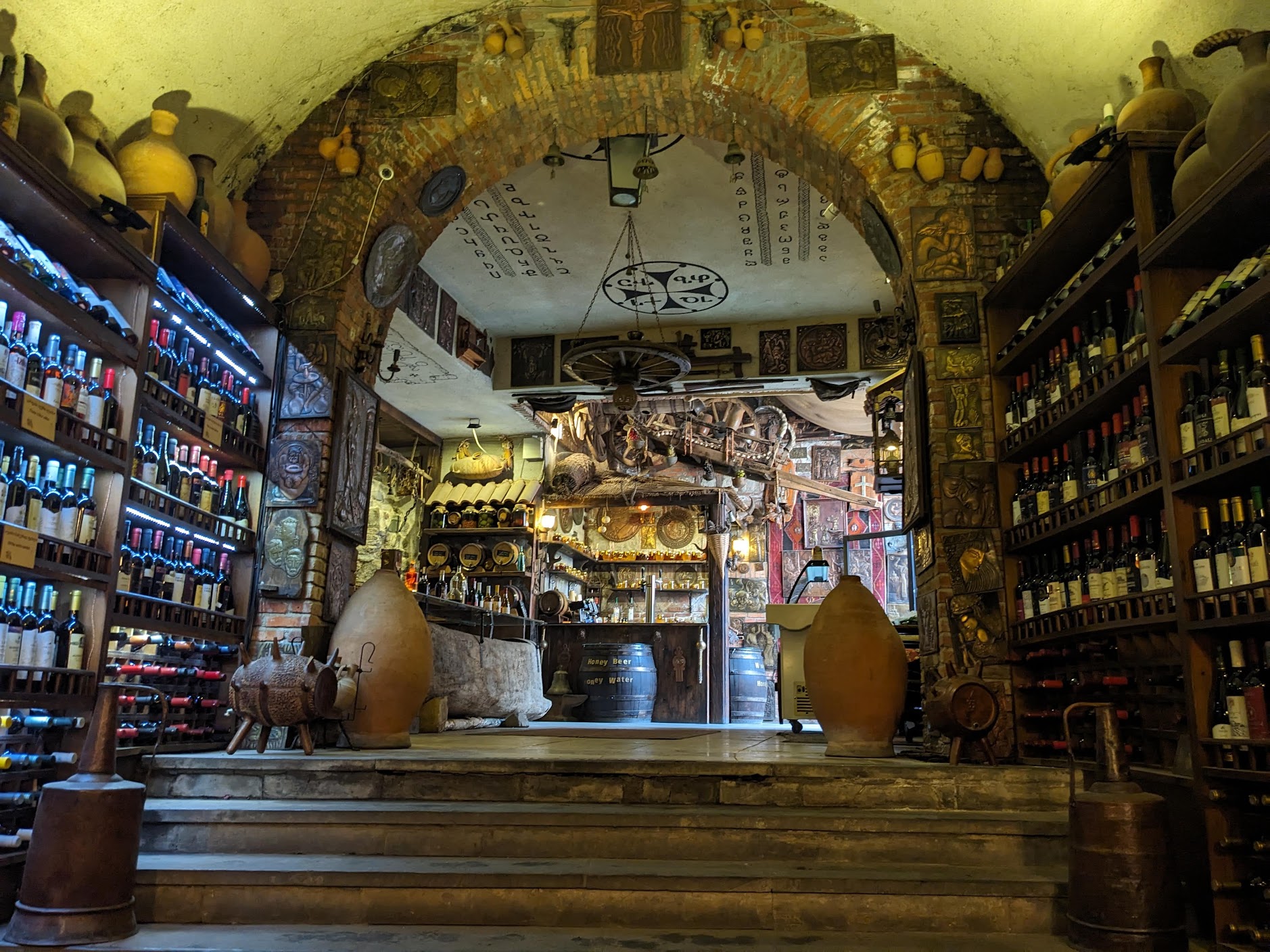 An underground bazaar features Georgian food and drink. Photo by Michael Braithwaite ‘24.