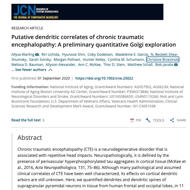 Journal of Comparative Neurology, Systems Neuroscience Journal