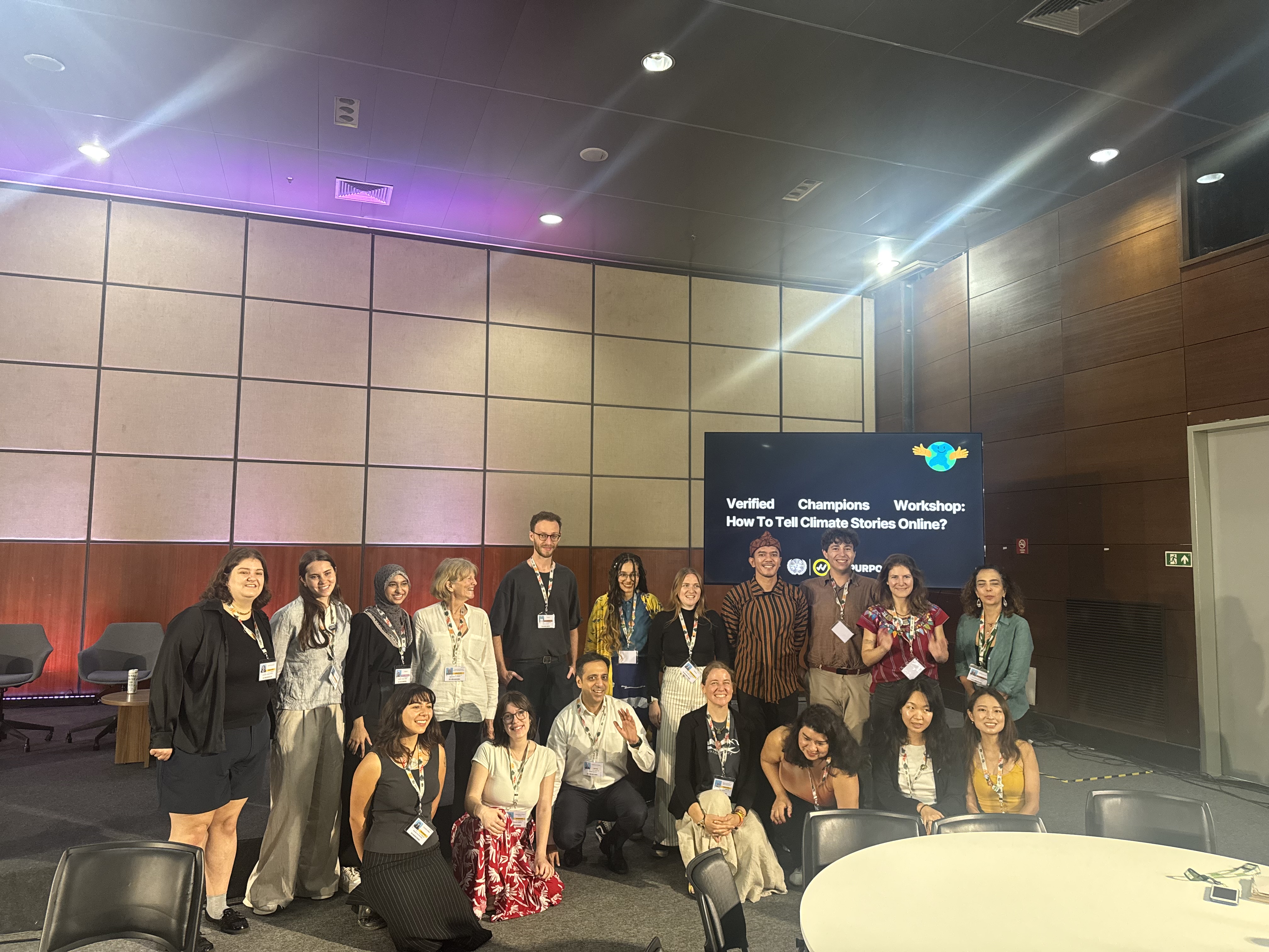 Havalin Haskell ’26 and Riss Banuelos ’26 at a special event "Crafting Your Climate Story." Photo provided by Banuelos.