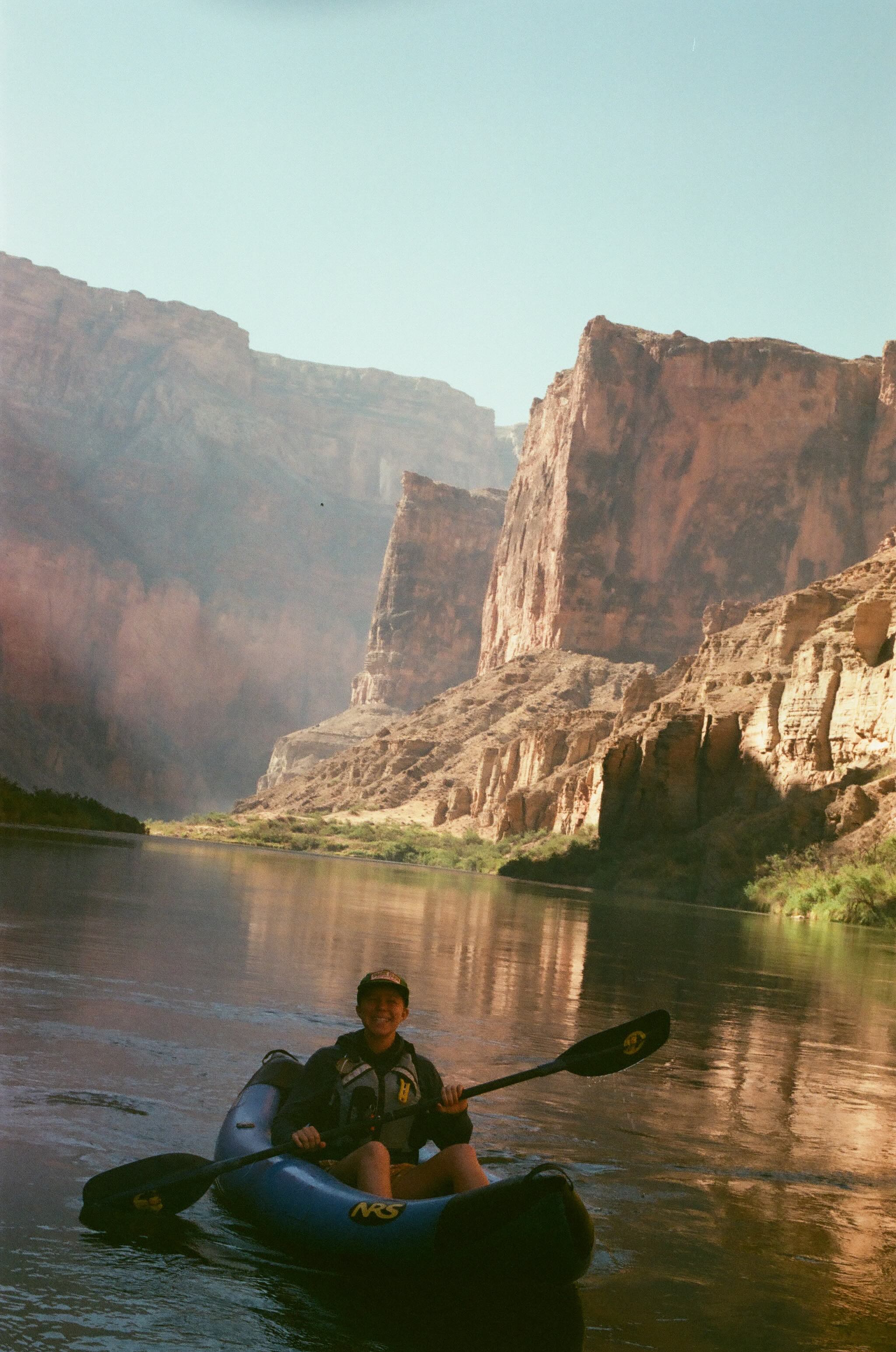 Evelyn Baher-Murphy ’25 on a kayak in the Grand Canyon in July 2025. Photo provided by Baher-Murphy.