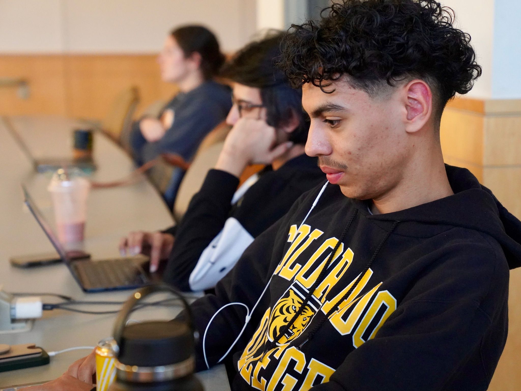 (R-L) Coding Club leaders and founders of Tiger HaCCs Marcos Arnold '27 and Parthib Paul '28 at Tiger HaCCs 1.0 in December 2025. Photo provided by Arnold '27