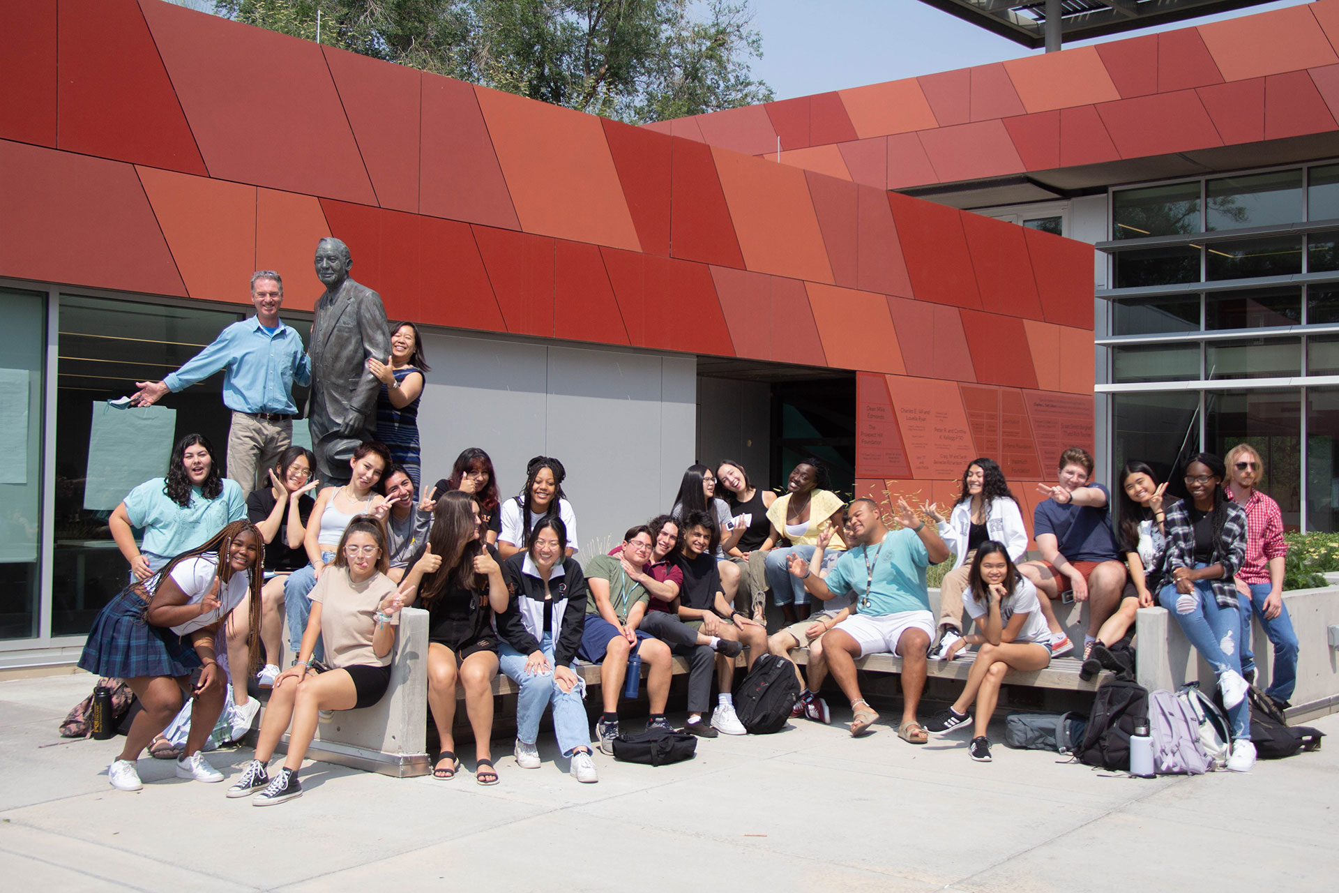 Bridge Scholars at Colorado College are captured in a group photo. Photo by <strong>John Le ’24</strong>
