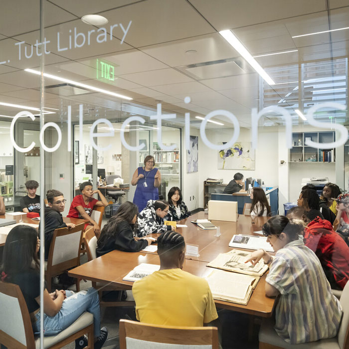 Stroud Scholars participate in orientation at Tutt Library during their time on campus in July of 2022. Photo by Lonnie Timmons III&amp;#160;