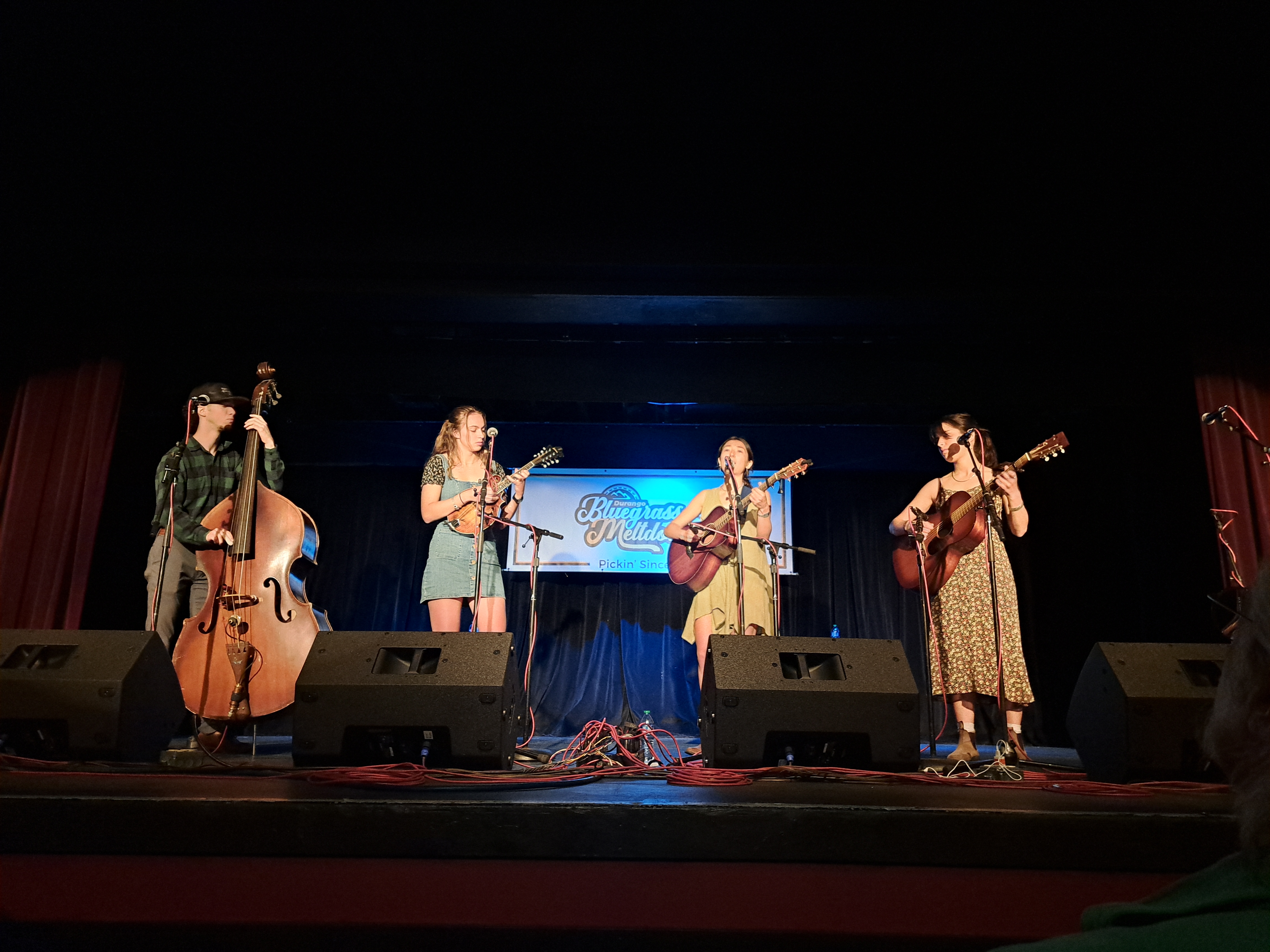 The CC Rocky Mountain Tops perform on the main stage of the 2023 Durango Bluegrass Meltdown.
