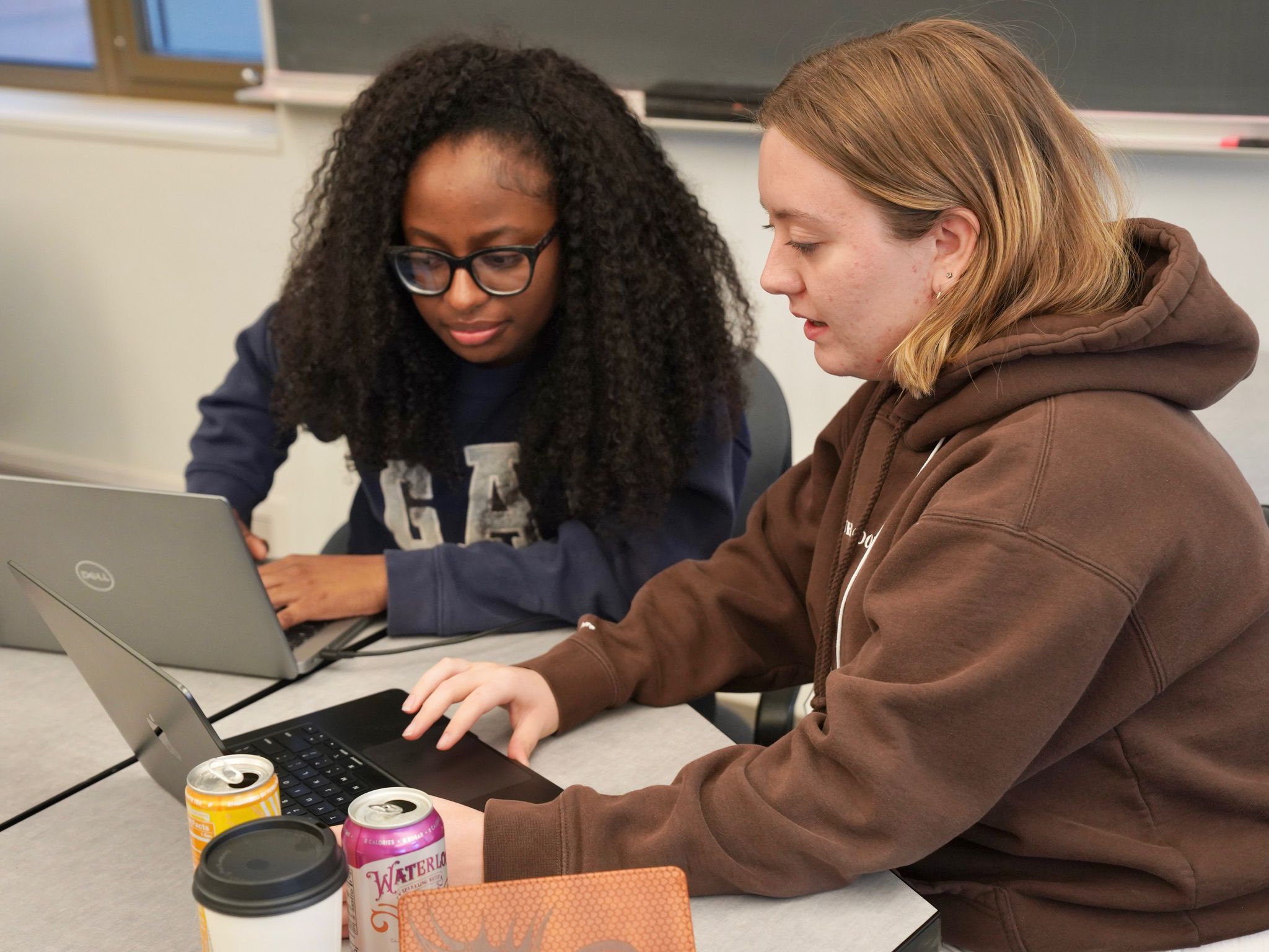 Evelyn Cunneen ’28 and Mary-Kate Laibhen ’28 chose the Community Activation track and ended up building PerksCOS, a universal rewards program designed to support and incentivize engagement with local small businesses. Photo provided by Cunneen '28