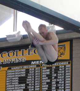 Austin Howlett ’15 Dominates 1-Meter Diving Competition