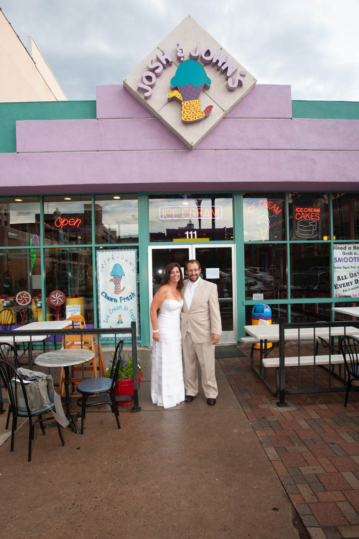 Lindsay Keller and John Krakauer ’85, co-owner of Josh & John’s, celebrate their wedding in 2011. Photo provided by Krakauer.