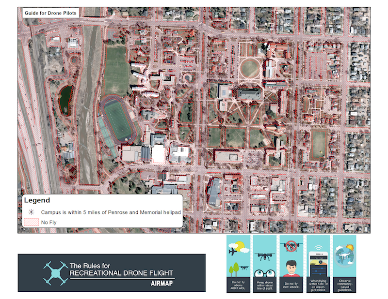 Flight map guide for drone pilots